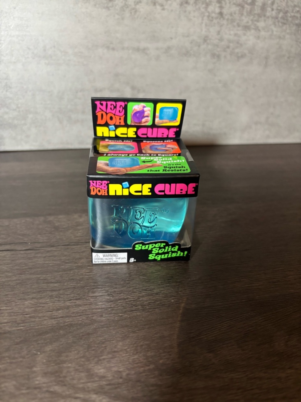 NeeDoh Nice Cube Blue Super Solid Squish - Picture 2 of 6